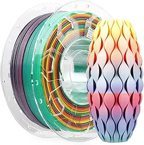 Creality Creality PLA Filament, 3D Printer Filament, 1.0kg (2.2lbs) Spool, No Warp Enhanced Toughness, Dimensional Accuracy ± Printing Filament, for FDM 3D Printers (Rainbow)