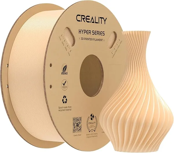 Creality Creality Hyper PLA Filament, High-Speed Printing 30–/s, Smooth Extrusion and Stable Printing, Low Stringing, Consistent Performance 3D Printer Filament,+/- Accuracy(Skin)