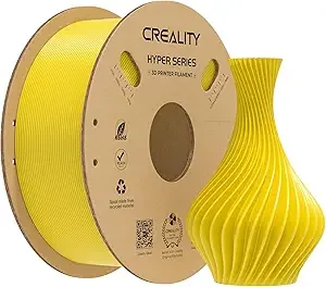 Creality Creality Hyper PLA Filament, High-Speed Printing 30–/s, Smooth Extrusion and Stable Printing, Low Stringing, Consistent Performance 3D Printer Filament,+/- Accuracy(Yellow)