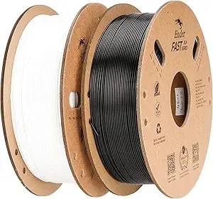 Creality Creality 3D Printer Filament, 3D Printing Filament Tougher and Stronger, Accuracy +/-, 2kg, Fast White&Black