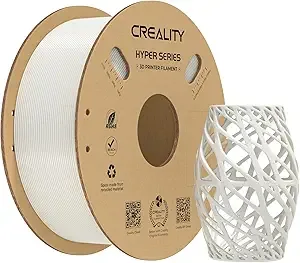 Creality Creality Hyper PETG Filament, High-Speed PETG for 30–/s Printing, Low Stringing, Strong Layer Adhesion, +/- Accuracy,Fits for Most FDM 3D Printers(White)