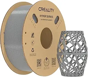 Creality Creality Hyper PETG Filament, High-Speed PETG for 30–/s Printing, Low Stringing, Strong Layer Adhesion, +/- Accuracy,Fits for Most FDM 3D Printers(Gray)
