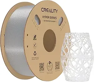 Creality Creality Hyper PETG Filament, High-Speed PETG for 30–/s Printing, Low Stringing, Strong Layer Adhesion, +/- Accuracy,Fits for Most FDM 3D Printers(Transparent)