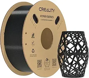 Creality Creality Hyper PETG Filament, High-Speed PETG for 30–/s Printing, Low Stringing, Strong Layer Adhesion, +/- Accuracy,Fits for Most FDM 3D Printers(Black)