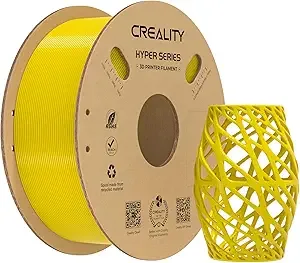 Creality Creality Hyper PETG Filament, High-Speed PETG for 30–/s Printing, Low Stringing, Strong Layer Adhesion, +/- Accuracy,Fits for Most FDM 3D Printers(Yellow)