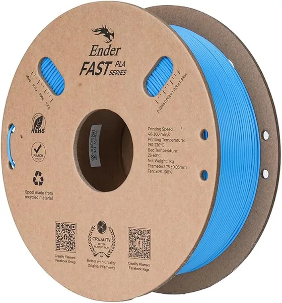 Creality Creality 3D Printer Filament, 3D Printing Filament Tougher and Stronger, Accuracy +/-, 1kg, Fast Light Blue