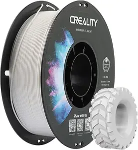 Creality Creality TPU Filament, 3D Printing Filament, High Hardness & Resilience, Soft Adhesive Material, Elastic, 1kg(2.2lbs) 95A TPU Filament for 3D Printer (White)