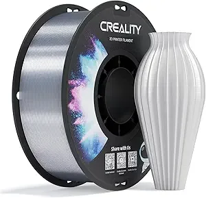 Creality Creality PETG 3D Printing Filament, Excellent Toughness High Precision, Odorless Non-Toxic Moistureproof, 1kg(2.2lbs) Glossy PETG Filament for 3D Printer (Transparent)
