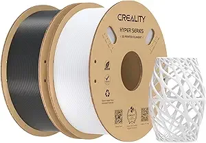 Creality Creality Hyper PETG Filament 2KG, High-Speed PETG for 30–/s Printing, Low Stringing, Strong Layer Adhesion, +/- Accuracy(Black & White 2-Pack)