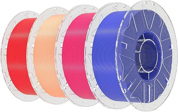 Creality Creality Hyper RFID PLA Filament Bundle 4Kg, High Speed 30-/s 1kg(2.2lbs)/Spool, 4 Pack（Red, Skin, Very Peri, Strawberry Red）
