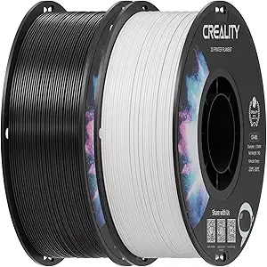 Creality Creality 2 kg Black & White ABS Filament, 3D Printer Filament Bundle, Excellent Resistance, Odorless Non-Toxic, Stability, Tough (Black & White)