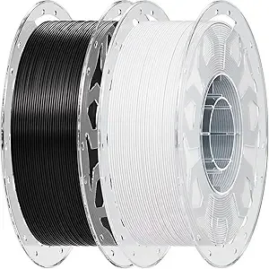 Creality Creality 2 kg Black & White PLA Filament, 3D Printer Filament Bundle, 1.0kg (2.2lbs) Spool, Enhanced Toughness No Warp, Accuracy ± Printing Filament, for 3D Printers
