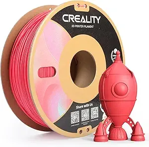 Creality Creality PLA Matte 3D Printer Filament, Matte PLA 1kg Spool (2.2lbs), Dimensional Accuracy +/-, Fits for Most FDM 3D Printers (Matte Strawberry Red)