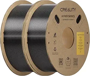 Creality Creality Hyper PETG Filament Bundle 2KG, High-Speed PETG for 30–/s Printing, Low Stringing, Strong Layer Adhesion, +/- Accuracy,Fits for Most FDM 3D Printers(Black 2-Pack)