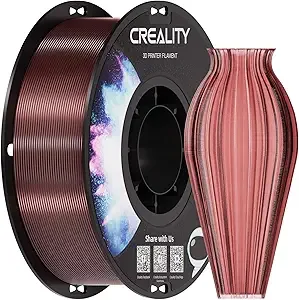 Creality Creality PETG Filament 1.75, 3D Printer Filament, Excellent Toughness High Precision, Odorless Non-Toxic Moistureproof, 1kg(2.2lbs) Glossy 3D Printing Filament for 3D Printer (Transp-Red)