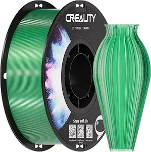 Creality Creality PETG Filament 1.75, 3D Printer Filament, Excellent Toughness High Precision, Odorless Non-Toxic Moistureproof, 1kg(2.2lbs) Glossy 3D Printing Filament for 3D Printer (Transp-Green)