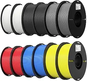 Creality Creality PLA Filament Bundle 12KG, High Precision +/- 3D Printer Filament, Consistent Extrusion, Smooth Printing, 12 Pack 1KG Spool,Fits for Most FDM 3D Printers