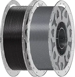 Creality Creality 3D Printer Filament Black & Grey, PLA Bundle 2 kg for 3D Printing, 1.0kg (2.2lbs) Spool, Enhanced Toughness No Warp, Accuracy ± Printing Filament, for 3D Printers
