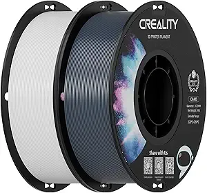 Creality Creality 2 kg White & Gray ABS Filament, 3D Printer Filament Bundle, Excellent Resistance, Odorless Non-Toxic, Stability, Tough (White & Gray)