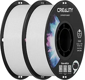 Creality Creality ABS Filament White 2 kg, 3D Printer Filament Bundle, Excellent Resistance, Odorless Non-Toxic, Stability, Tough, 2 Pack(4.4 lbs) (White 2-Pack)