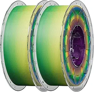 Creality Creality PLA Filament Rainbow, 3D Printer Filament, 1.0kg (2.2lbs) Spool, No Warp Enhanced Toughness, Dimensional Accuracy ± Printing Filament, for 3D Printers (Rainbow)