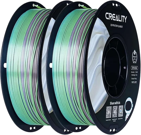 Creality Creality PLA Filament Rainbow, 3D Printer Filament, 1.0kg (2.2lbs) Spool, No Warp Enhanced Toughness, Dimensional Accuracy ± Printing Filament, for 3D Printers (Rainbow)