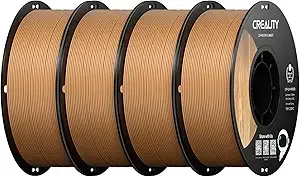 Creality Creality Wood Filament PLA 4kg, 3D Printer Filament, Smooth Silk Texture, Toughness, 1kg(2.2lbs)/Spool Printing Filament, for All Printers (Wood)
