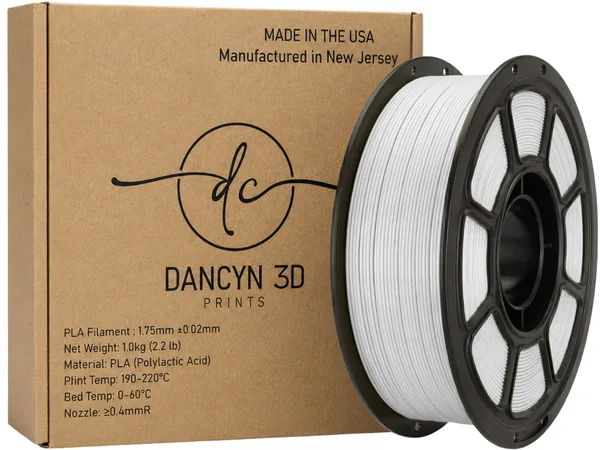Dancyn 3D Prints PLA+ White