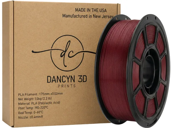 Dancyn 3D Prints PLA+ Burgundy