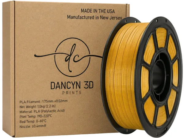 Dancyn 3D Prints PLA Gold