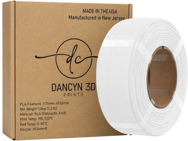 Dancyn 3D Prints PLA White