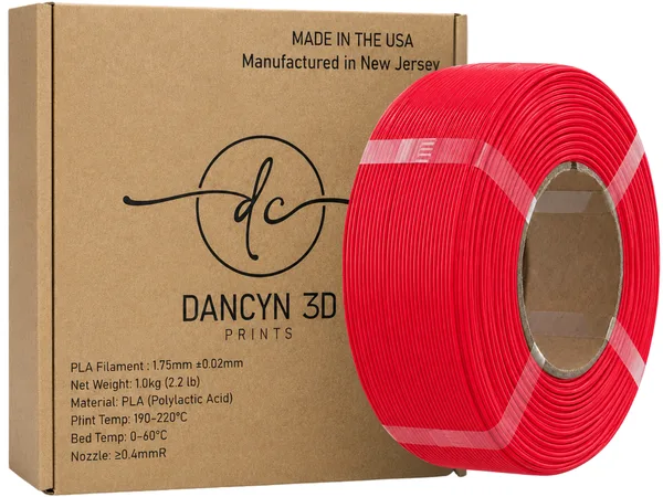 Dancyn 3D Prints PLA Red