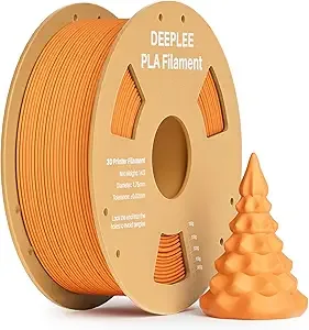 Deeplee3D DEEPLEE PLA 3D Printer Filament, Dimensional Accuracy +/-, Neatly Wound, No Clogging, Vacuum Package, Fits for Most FDM 3D Printers, Cardboard Spool 1kg Orange