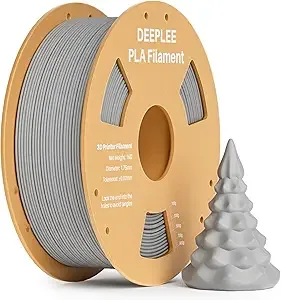 Deeplee3D DEEPLEE PLA 3D Printer Filament, Dimensional Accuracy +/-, Neatly Wound, No Clogging, Vacuum Package, Fits for Most FDM 3D Printers, Cardboard Spool 1kg Grey