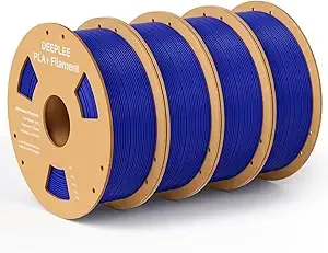 Deeplee3D DEEPLEE PLA+ 3D Printer Filament, PLA Plus with Dimensional Accuracy +/-, Higher Strength and Toughness, Neatly Wound, No Clogging, Fits for Most FDM 3D Printers, 4KG Dark Blue