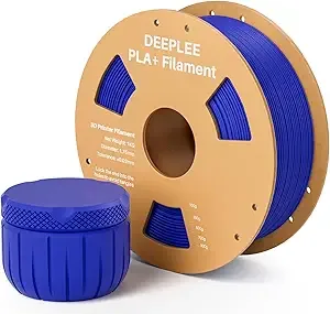 Deeplee3D DEEPLEE PLA+ 3D Printer Filament, PLA Plus with Dimensional Accuracy +/-, Higher Strength and Toughness, Neatly Wound, No Clogging, Fits for Most FDM 3D Printers, 1KG Dark Blue