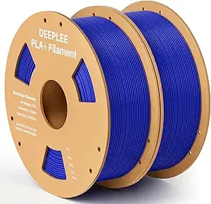 Deeplee3D DEEPLEE PLA+ 3D Printer Filament, PLA Plus with Dimensional Accuracy +/-, Higher Strength and Toughness, Neatly Wound, No Clogging, Fits for Most FDM 3D Printers, 2KG Dark Blue