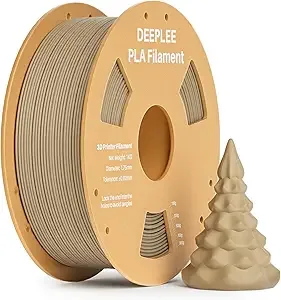 Deeplee3D DEEPLEE PLA 3D Printer Filament, Dimensional Accuracy +/-, Neatly Wound, No Clogging, Vacuum Package, Fits for Most FDM 3D Printers, 1kg Wood