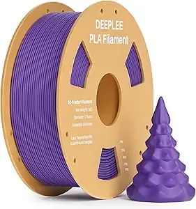 Deeplee3D DEEPLEE PLA 3D Printer Filament, Dimensional Accuracy +/-, Neatly Wound, No Clogging, Vacuum Package, Fits for Most FDM 3D Printers, 1kg Purple