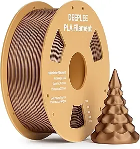 Deeplee3D DEEPLEE PLA 3D Printer Filament, Dimensional Accuracy +/-, Neatly Wound, No Clogging, Vacuum Package, Fits for Most FDM 3D Printers, 1kg Bronze