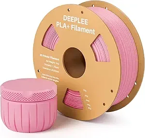 Deeplee3D DEEPLEE PLA+ 3D Printer Filament, PLA Plus with Dimensional Accuracy +/-, Higher Strength and Toughness, Neatly Wound, No Clogging, Fits for Most FDM 3D Printers, 1KG Pink