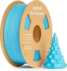 Deeplee3D DEEPLEE PLA 3D Printer Filament, Dimensional Accuracy +/-, Neatly Wound, No Clogging, Vacuum Package, Fits for Most FDM 3D Printers, 1kg Sky Blue