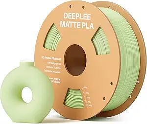 Deeplee3D DEEPLEE Matte PLA Filament, 3D Printer Filament Dimensional Accuracy +/-, No Clogging, Higher Toughness, Cardboard Spool 3D Filament, 1kg Mint Green