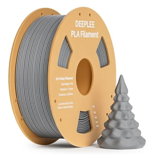 Deeplee3D DEEPLEE PLA 3D Printer Filament, Dimensional Accuracy +/-, Neatly Wound, No Clogging, Vacuum Package, Fits for Most FDM 3D Printers, 1kg Space Gray