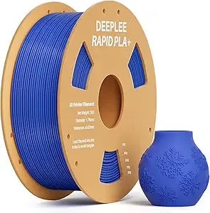 Deeplee3D DEEPLEE Rapid PLA Plus Filament, High Speed 3D Printer Filament Up to/s, PLA+ Filament Dimensional Accuracy +/- Fits Most FDM 3D Printer, Cardboard Spool Blue 1kg