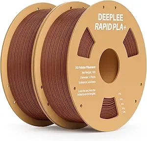 Deeplee3D DEEPLEE Rapid PLA Plus Filament, High Speed 3D Printer Filament Up to/s, PLA+ Filament Dimensional Accuracy +/- Fits Most FDM 3D Printer, Cardboard Spool 2 Pack 1kg Brown