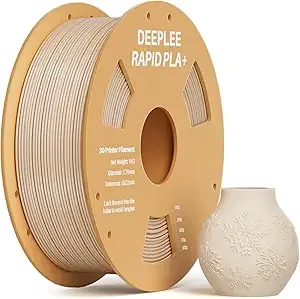 Deeplee3D DEEPLEE Rapid PLA Plus Filament, High Speed 3D Printer Filament Up to/s, PLA+ Filament Dimensional Accuracy +/- Fits Most FDM 3D Printer, Cardboard Spool Beige 1kg