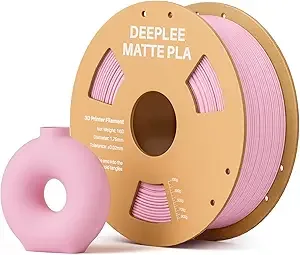 Deeplee3D DEEPLEE Matte PLA Filament, 3D Printer Filament Dimensional Accuracy +/-, No Clogging, Higher Toughness, Cardboard Spool 3D Filament, 1kg Sakura Pink