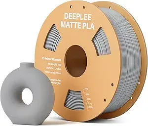 Deeplee3D DEEPLEE Matte PLA Filament, 3D Printer Filament Dimensional Accuracy +/-, No Clogging, Higher Toughness, Cardboard Spool 3D Filament, 1kg Slate Grey