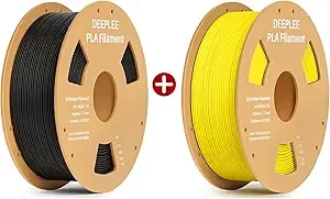 Deeplee3D DEEPLEE PLA 3D Printer Filament 1KG Black & 1KG Yellow